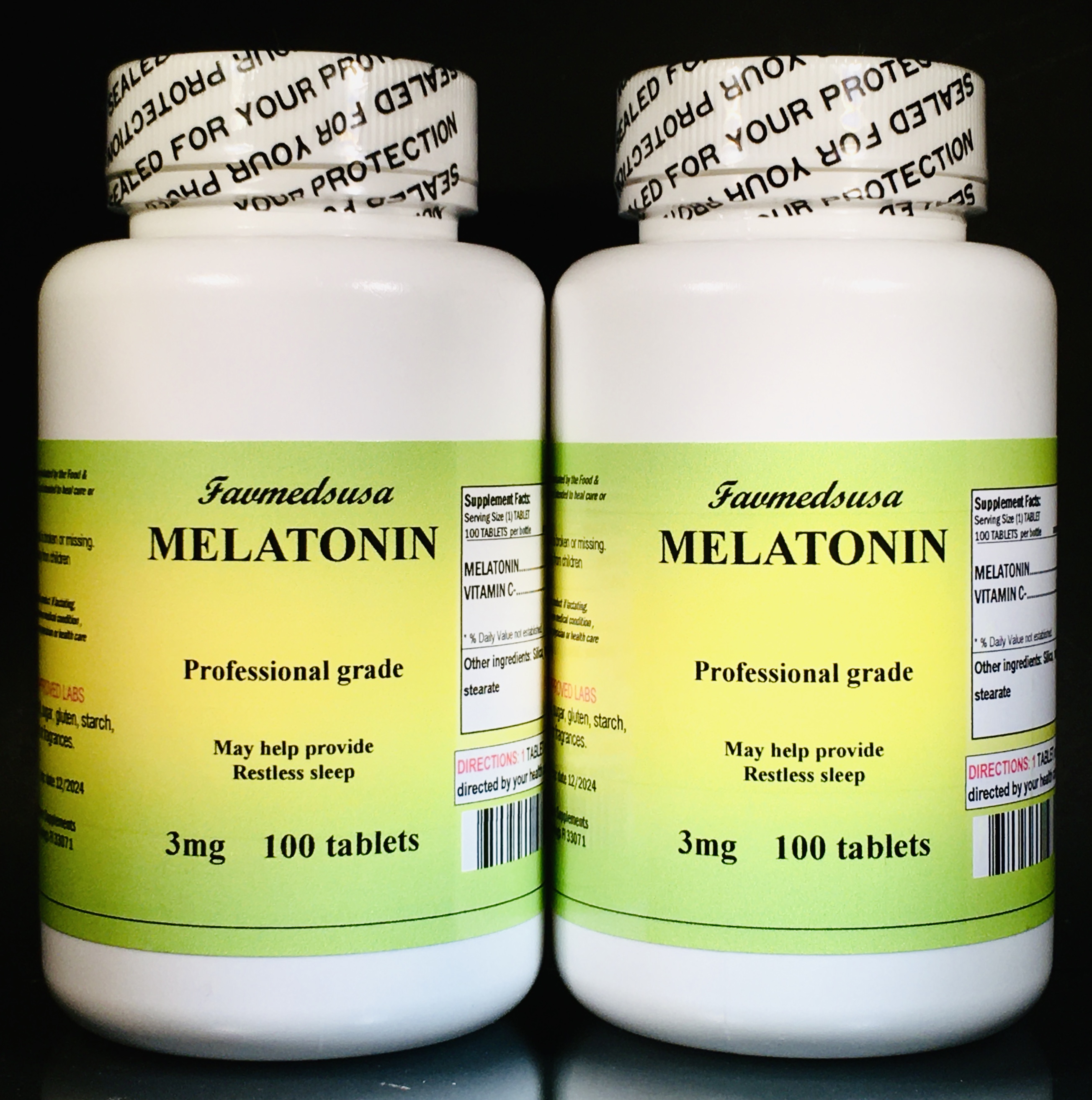 Melatonin 3mg - 200 (2x100) tablets
